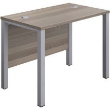 Goalpost home office desk 730x1000x600mm grey oak/silver
