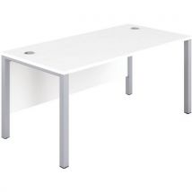 Goalpost home office desk 730x1200x600mm white/silver