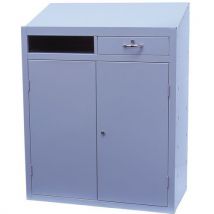 Grey single drawer antibacterial workstation 1200x915x457mm