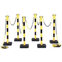 Pole with base lester a + 12m chain ​​8mm yellow / black