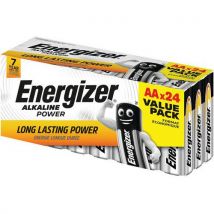 Alkaline power 24 aa batteries value box
