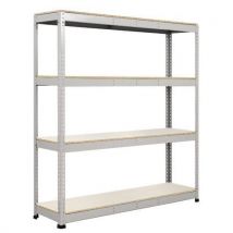 Rapid 1 hd 1980hx1830wx610d grey 4 melamine shelves