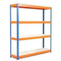 Rapid 1 hd 1980hx1830wx915d blue/orange 4 melamine shelves
