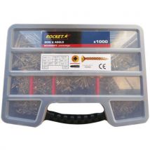 12-compartment case rocket screws pozi drive steel 1000 parts