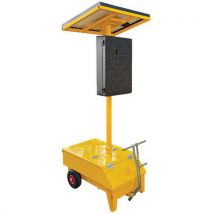 Portable solar vas for temporary traffic speed control