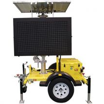Mobile solar vms trailer with full-colour led display