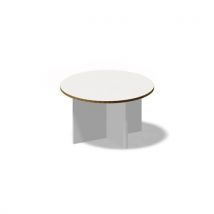 Box it mfc circular coffee table white