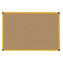 Industry maya cork display board yellow 90 x 60 cm