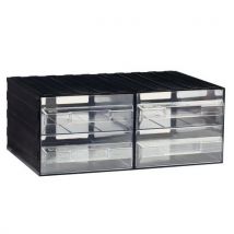 Mobil 4-drawer unit 103 mm black/drawer clear