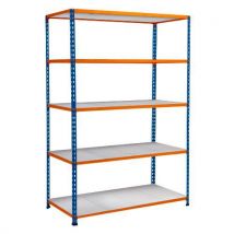 Rapid 2 1600hx1220wx455mmd blue/orange 5 galvanised shelves