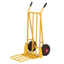Robust folding toe sack truck with pneumatic wheels 250kg