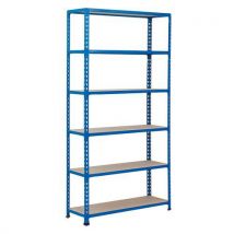 Rapid 2 1600hx915wx455mmd blue 6 chipboard shelves