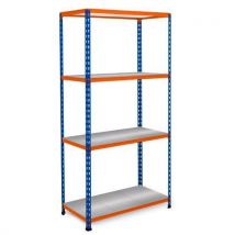 Rapid 2 2440hx915wx610mmd blue/orange 4 galvanised shelves