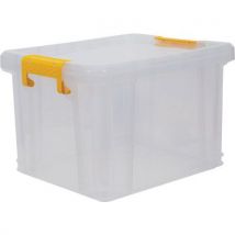 Strata 35l stackmaster clear plastic storage box