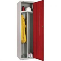 Grey/red antibacterial clean/dirty locker 1800x450x450mm