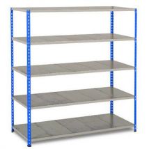 Rapid 2 1600hx1525wx610mmd blue/grey 5 galvanised shelves