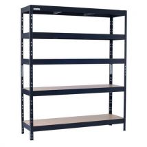 New rapid 3 pro 1800h x 1200w x 450mmd grey 5 fibreboard shelves