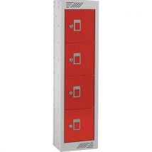 Red 4 Tier Personal Item Locker by Biocote