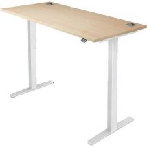 Sit stand desk - wxd 120x80cm - white+oak