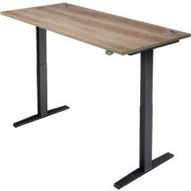 Sit stand desk - wxd 160x80cm - black+oak