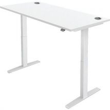 Sit stand desk - wxd 120x80cm - white+white
