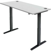 Sit stand desk - wxd 120x80cm - black+light grey