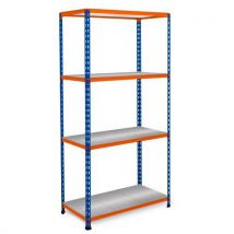 Rapid 2 1600hx1525wx305mmd blue/orange 4 galvanised shelves