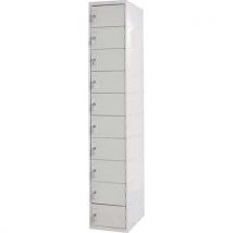 Grey 10 Tier Locker 1800x300x300mm by Biocote