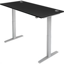 Sit stand desk - wxd 160x80cm - silver+black