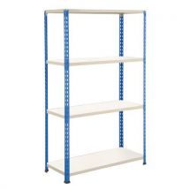 Rapid 2 2440hx915wx305mmd blue/grey 4 melamine shelves