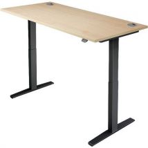 Sit stand desk - wxd 120x70cm - black+nebraska oak
