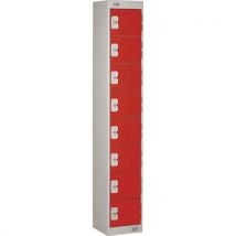 Red 8 Tier Locker 1800x300x300mm by Biocote