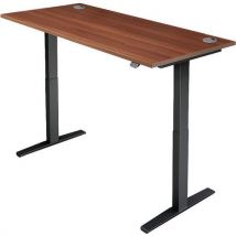 Sit stand desk - wxd 180x80cm - black+walnut