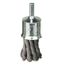 Knotted steel wire end brush 0.26 mm diameter 23