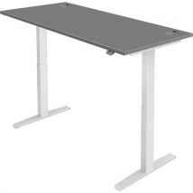 Sit stand desk - wxd 160x80cm - white+dark grey