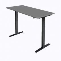 Sit stand desk - wxd 180x80cm - black+dark grey