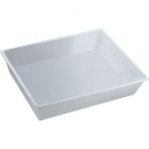 Multi-purpose container - flat - white - overall length: 848 mm - overall width: 648 mm