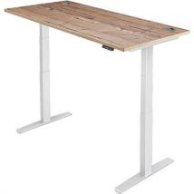 Sit stand desk pro 2+ - wxd 160x80cm - white+timber