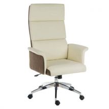 Rio high back faux leather executive chair white