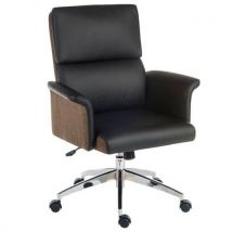 Rio low back faux leather executive chair black