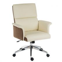 Rio low back faux leather executive chair white