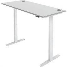 Sit stand desk pro 2+ - wxd 140x80cm - white+light grey