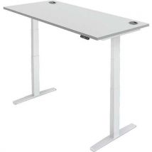 Sit stand desk pro 2+ - wxd 180x80cm - white+light grey