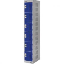 Blue 6 Door Equipment Charging Locker 1800x300x450mm by Biocote