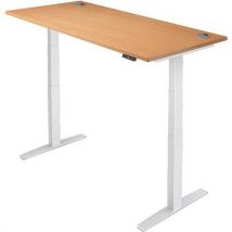Sit stand desk pro 2+ - wxd 120x80cm - white+beech