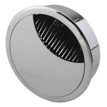 Ion mirror effect round cable tidy 80mm chrome