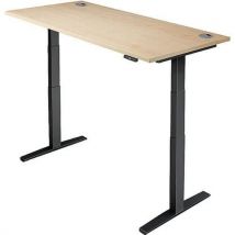 Sit stand desk pro 2+ - wxd 180x80cm - black+nebraska oak