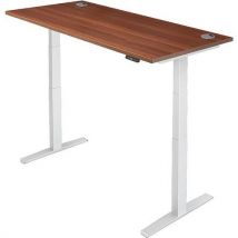 Sit stand desk pro 2+ - wxd 180x80cm - white+walnut