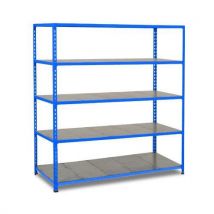 Rapid 2 1980hx1220wx455mmd blue 5 galvanised shelves