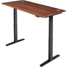 Sit stand desk pro 2+ - wxd 120x80cm - black+walnut